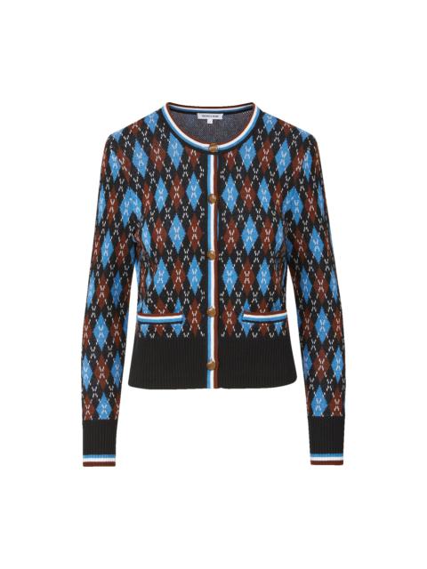 VERONICA BEARD SYLVANE ARGYLE CARDIGAN