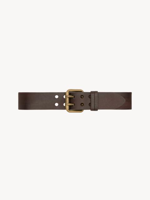 SAINT LAURENT MOTORCYCLE WIDE BELT IN LEATHER