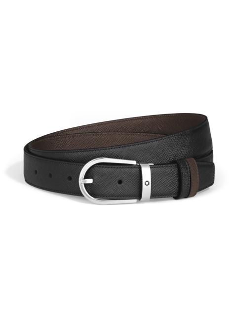 Montblanc HORSESHOE 30 MM REVERSIBLE BELT IN SARTORIAL LEATHER