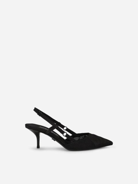 Dolce & Gabbana Corset-style satin slingbacks