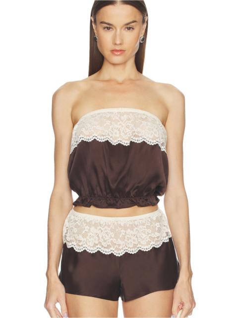 Frankies Bikinis Rosie Silk Sleeveless Blouse