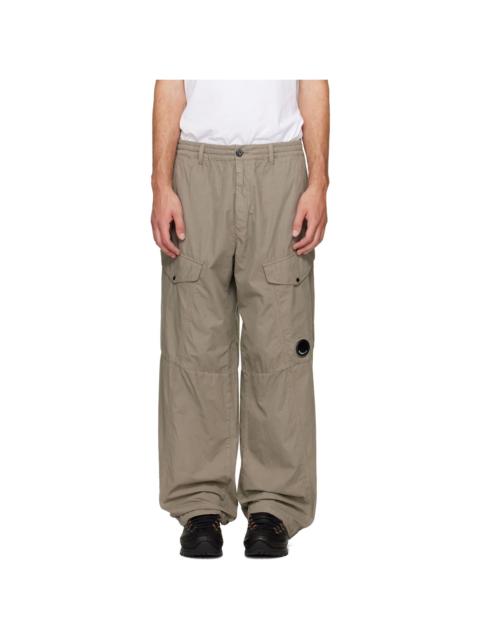 C.P. Company Taupe Micro-Reps Boxy Lens Cargo Pants