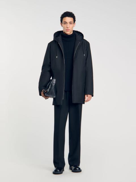 Sandro HOODED PARKA WITH ZIP