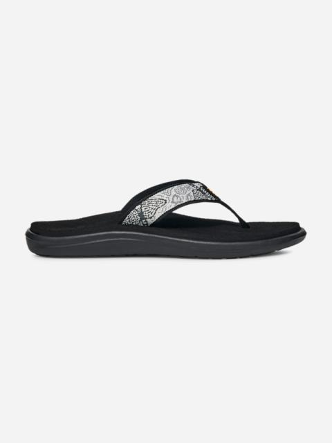 Teva Women's Voya Flip-Flop Sandals in Enchanted Forest Black/White