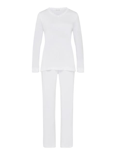 HANRO Moments Lace Trim Cotton Pajama Set