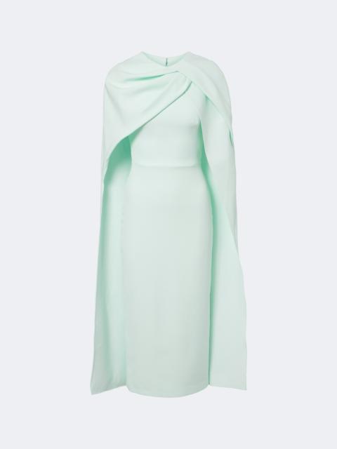 Safiyaa Oria caped crêpe midi dress