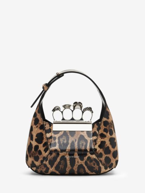 Alexander McQueen Women's The Jewelled Hobo Mini Bag in Natural/black