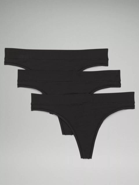 UnderEase Mid-Rise Thong Underwear *3 Pack