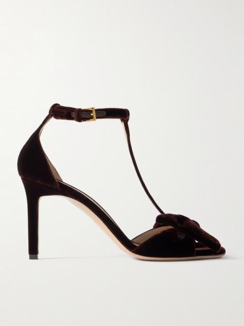 TOM FORD Brigitte Bow-embellished Velvet Sandals