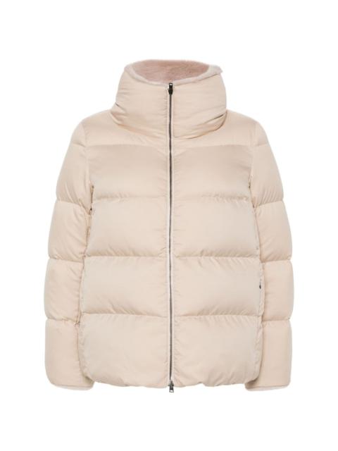 faux-fur collar padded jacket