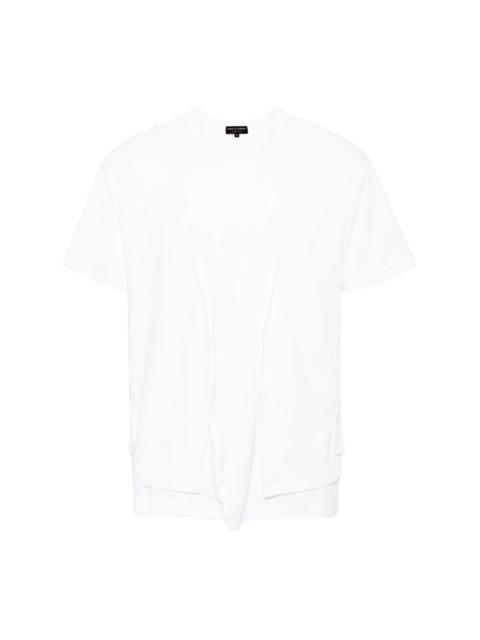 crew-neck asymmetric T-shirt