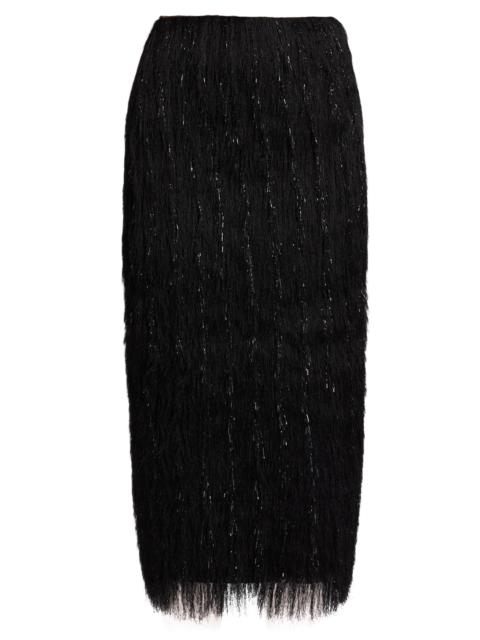 LAPOINTE Women's Metallic Fringe Midi-Skirt - Black