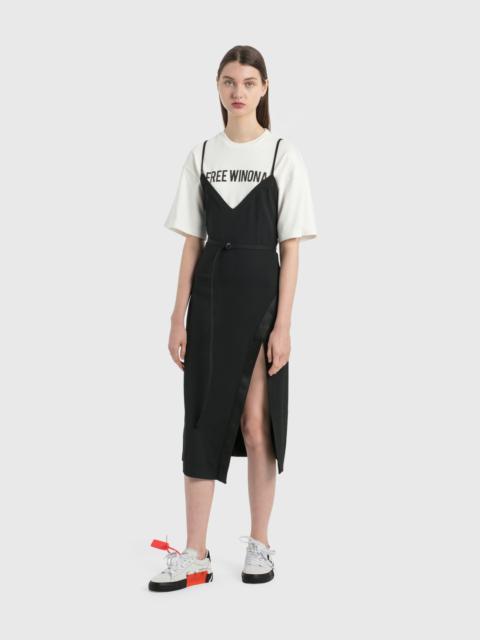 Off-White DOUBLE LAYER SLIP DRESS