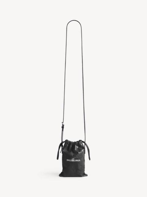 BALENCIAGA Men's Shopper Phone Holder in Black