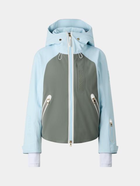 BOGNER Hila Ski Jacket in Light Blue/Sage Grey