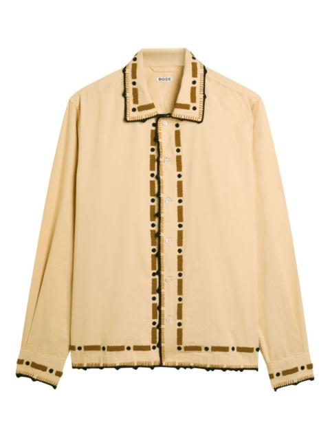 BODE beaded ryegrass trim shirt