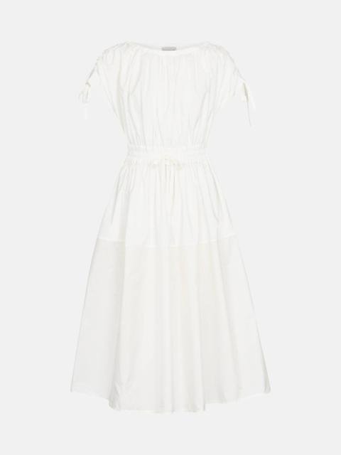 Moncler Cotton gabardine and nylon midi dress