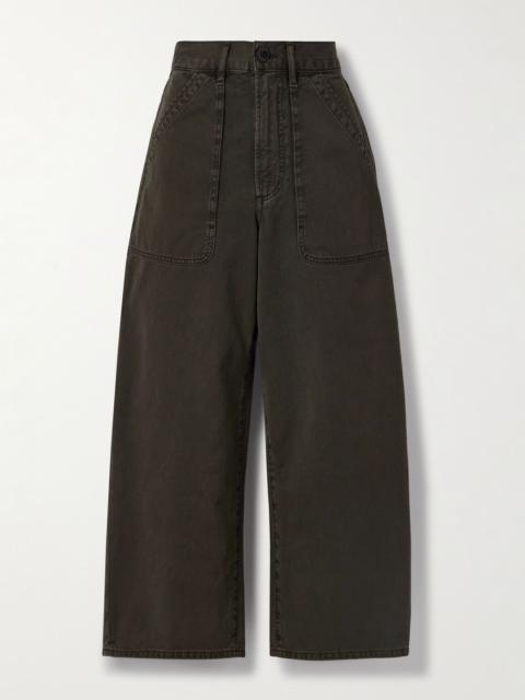 Citizens of Humanity Ayla Cargo cotton-twill wide-leg pants Army green