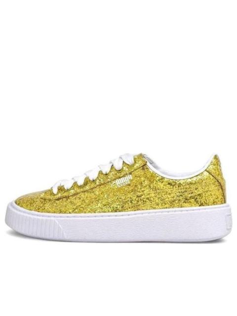 PUMA (WMNS) PUMA Basket Platform Glitter 'Gold' 364093-02
