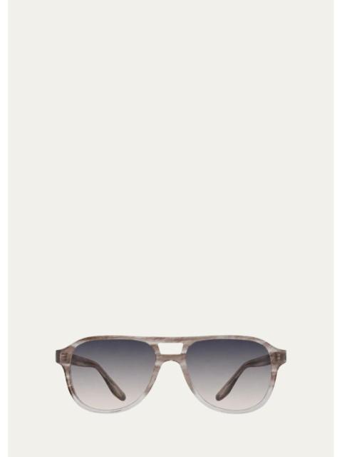 BARTON PERREIRA Men's Mirando Acetate Aviator Sunglasses