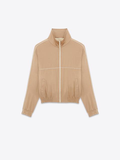 SAINT LAURENT teddy jacket in crepe satin