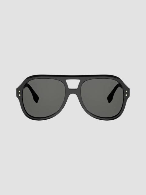 FENDI Men Five Sisters 56MM Aviator Sunglasses - Black