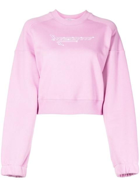 logo-print crew neck sweatshirt