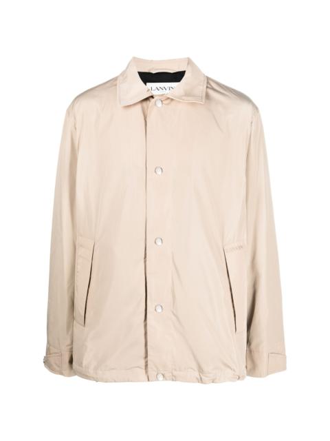 Lanvin logo-embroidered shirt jacket