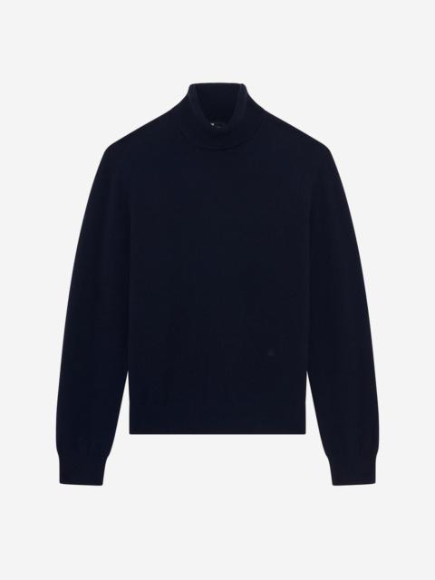 The Kooples NAVY CASHMERE TURTLENECK SWEATER