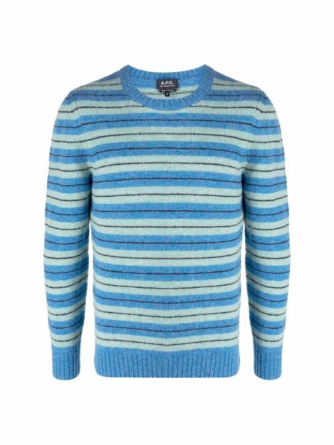 A.P.C. horizontal-knit jumper