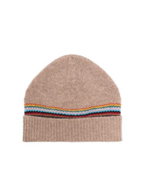 Paul Smith 서명 줄무늬 beanie