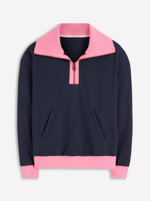 BODEN Colourblock Sweatshirt-Pink and Navy