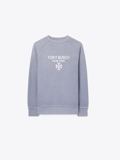 TORY BURCH Distressed Cotton Sweatshirt