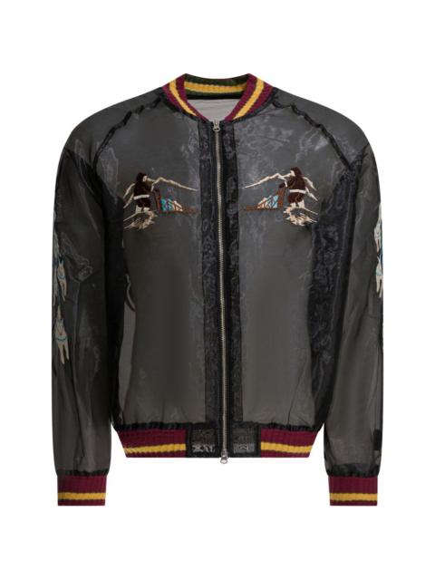 Kapital embroidery zip coat