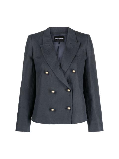 GIORGIO ARMANI double-breasted peak-lapel blazer