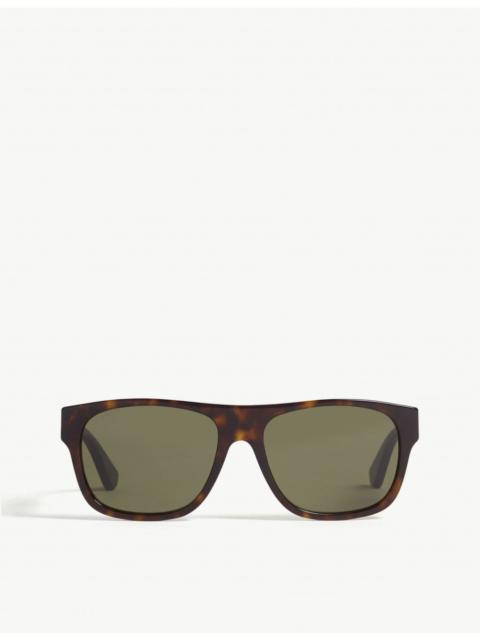GUCCI Havana Gg0341s 직사각형 프레임 선글라스