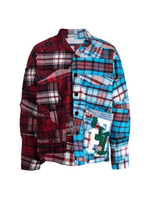 Greg Lauren x Tommy Hilfiger patchwork plaid-check shirt