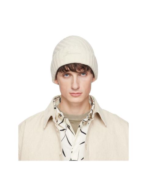 JACQUEMUS Off-White 'The Tourni' Beanie
