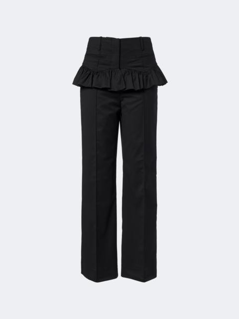 GANNI Ruffled wide-leg pants