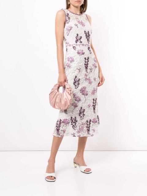 SLEEVELESS FLORAL GUIPURE DRESS