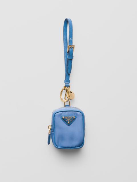 【関税&送料込】Prada Cerulean Blue Leather Key Ring Prada Prada Women Cerulean Blue Re-Nylon Re-Edition 1978 Key