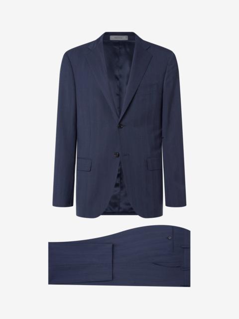 CORNELIANI Navy blue 150's wool twill suit