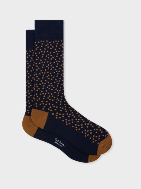 Paul Smith Navy Polka Dot Socks