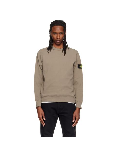 Stone Island Khaki 6100017 Organic Cotton Interlock Sweatshirt