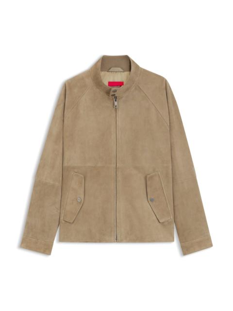 HUGO SUEDE JACKET IN A REGULAR FIT