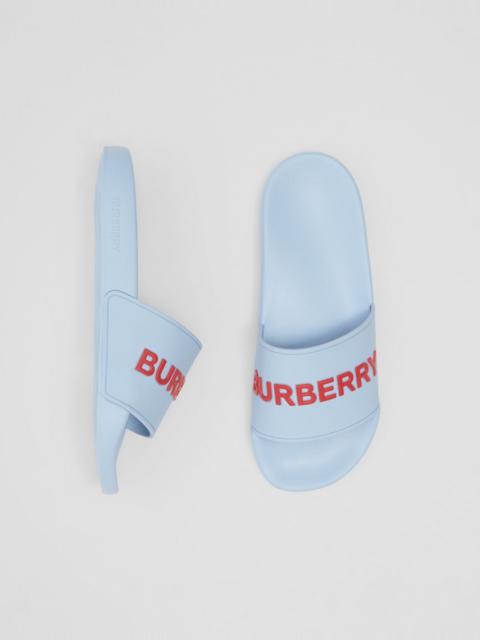 Burberry Embossed Logo Slides