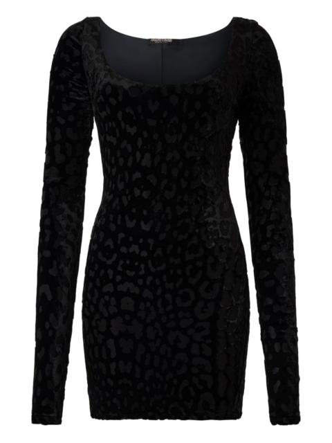 Roberto Cavalli jaguar-skin pattern mini dress