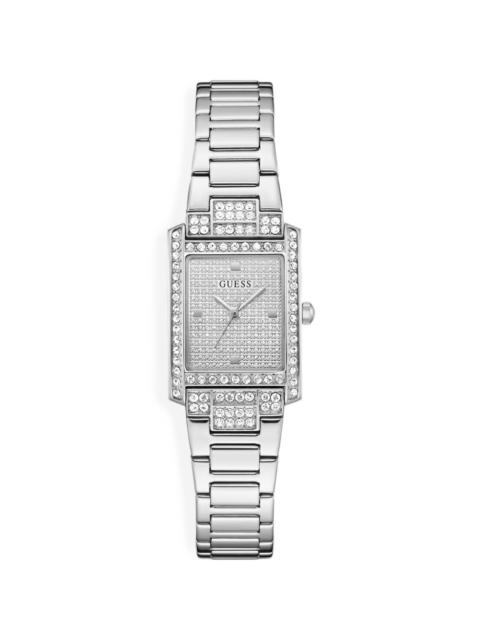 GUESS USA silver-tone analog watch
