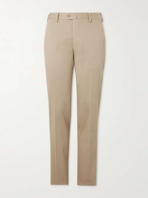 Slim-Fit Tapered Stretch-Cotton Twill Trousers