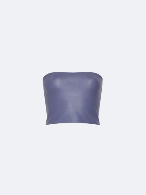 LAPOINTE Faux Leather Tube Top